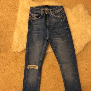 Zara TRF distressed denim
